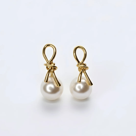 Golden Bow of Grace Studs