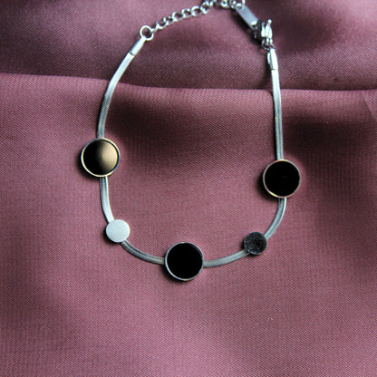 Black Moonstone Silver Bracelet