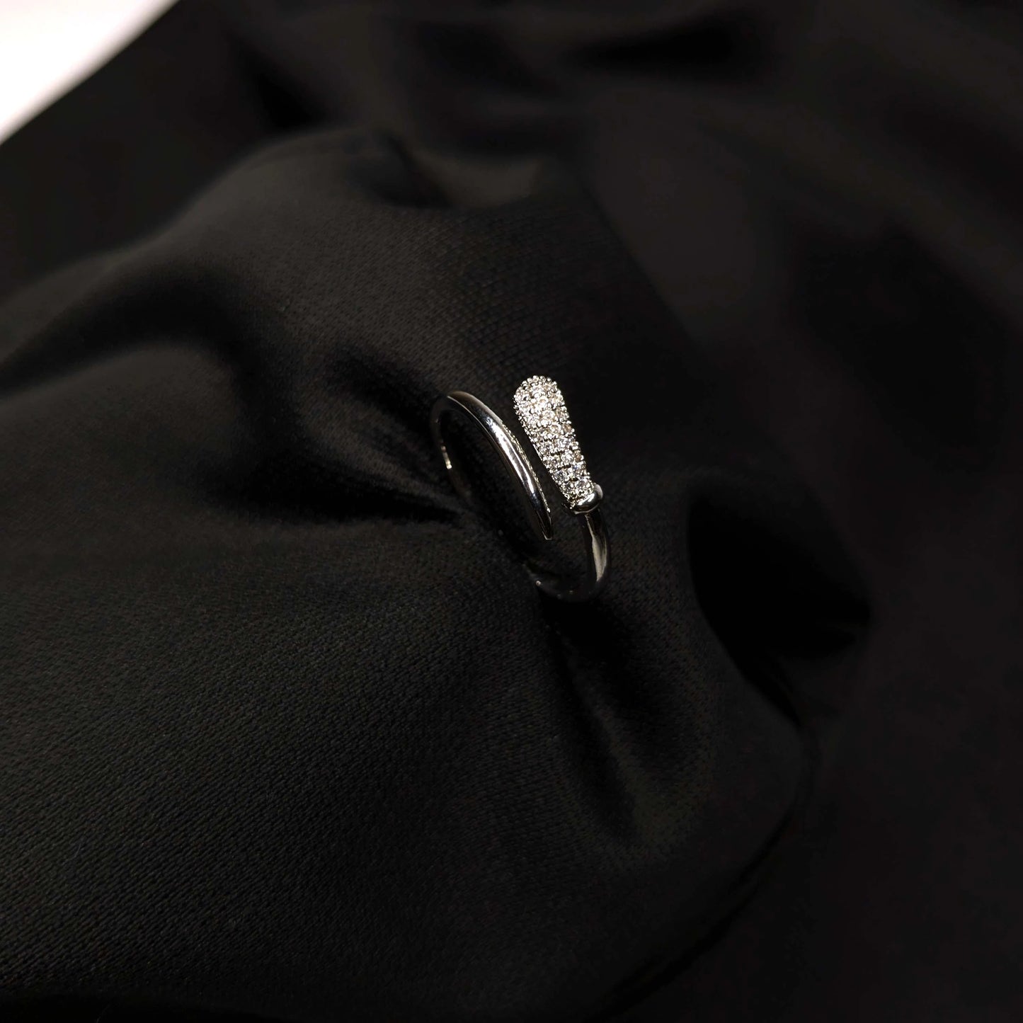 Pair of White Love Twinted Rings