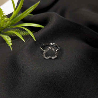 Pair of White Love Twinted Rings