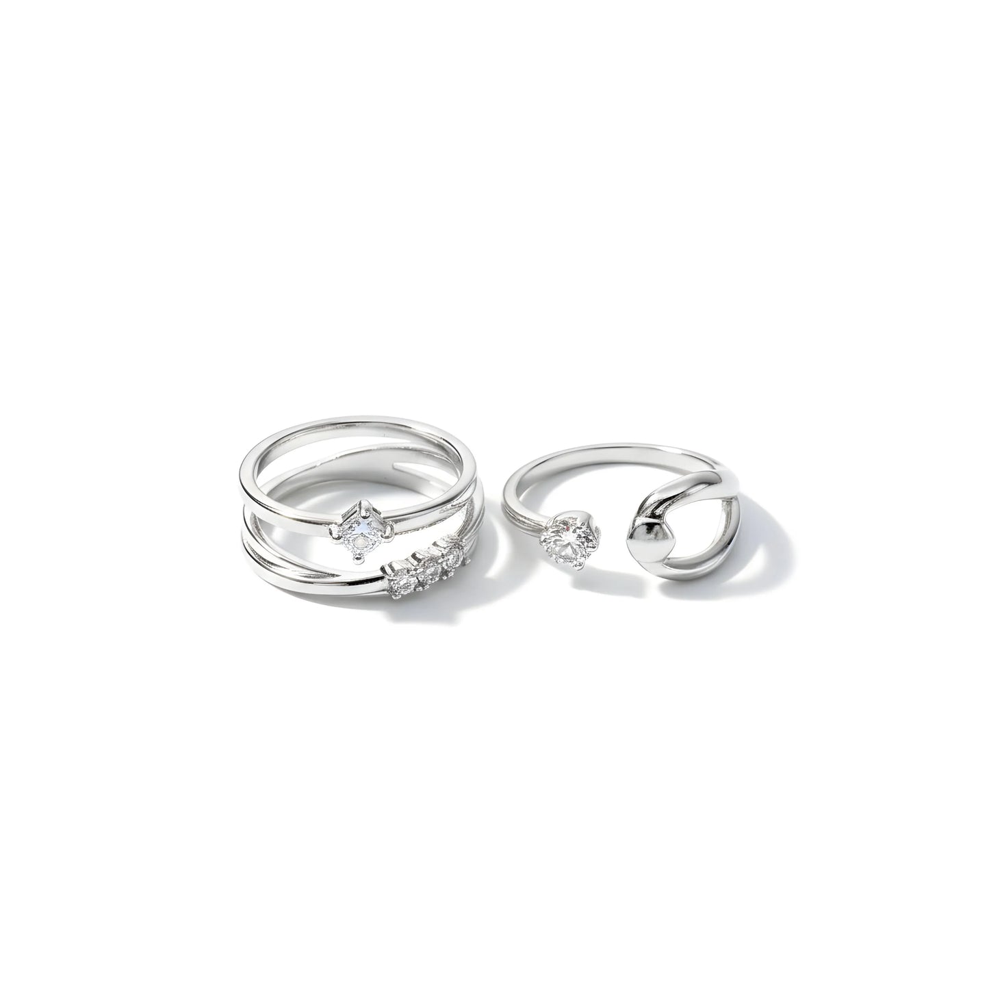 Pair of White Diamond Rings